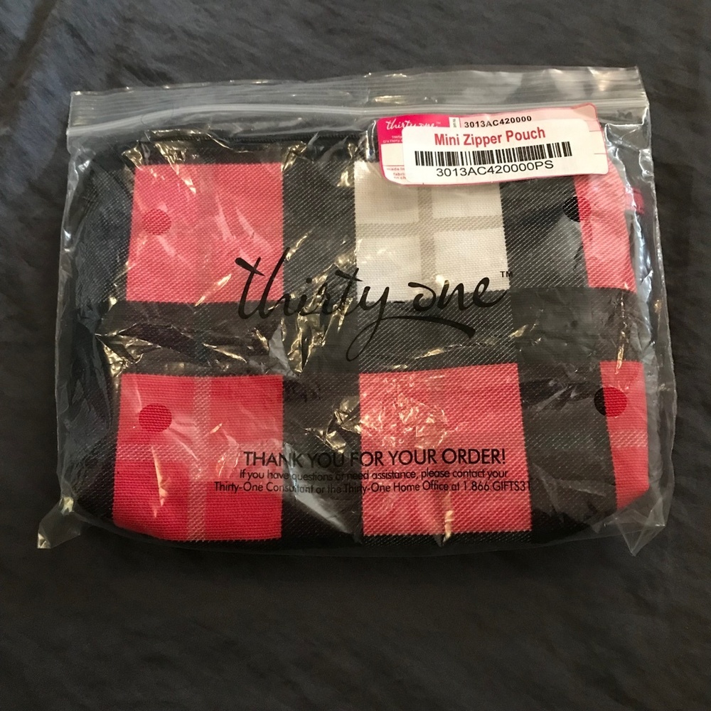 Mini Zipper Pouch - Check Mate Plaid